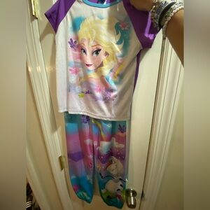 Disney Frozen Pajama Set Purple and Blue